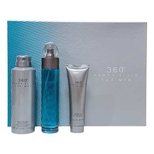 OFERTA SET PERRY ELLIS 360 FOR MEN SHOWER GEL 90ML BODY SPRAY 200ML EDT 100ML (H)