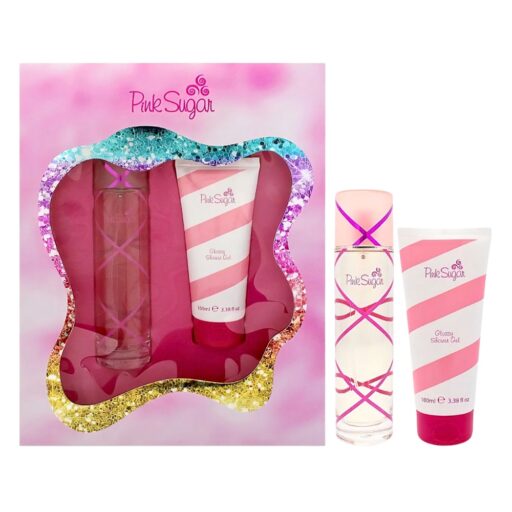 SET AQUOLINA PINK SUGAR CANDY SHOWER GEL 100ML EDT 100ML (M)