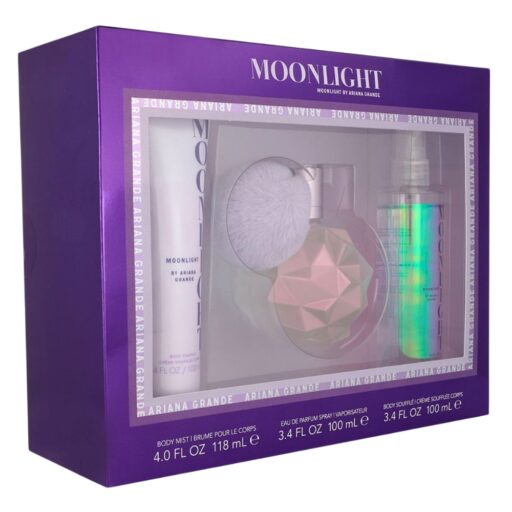 SET ARIANA GRANDE MOONLIGHT BOD MIST 118ML BODY LOTION 100ML EDP 100ML (M)