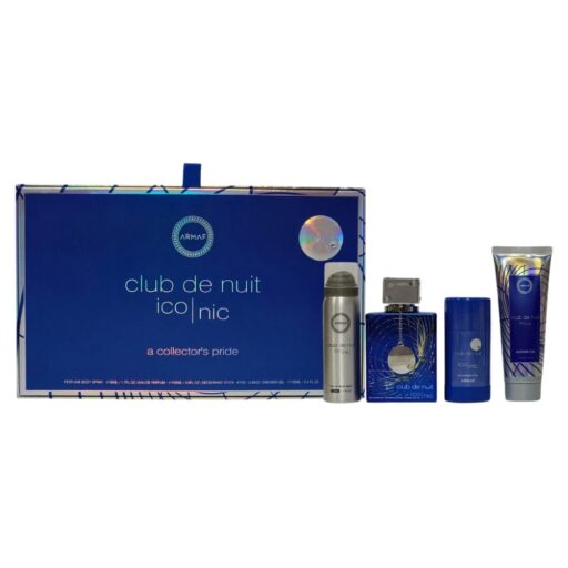 SET ARMAF CLUB DE NUIT ICONIC A COLLECTORS PRIDE BODY SPRAY 50ML DEODORANT 75G SHOWER GEL 100ML EDP 105ML (H)
