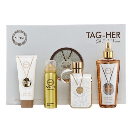 SET ARMAF TAG HER POUR FEMME GIFT SET FOR WOMEN BODY MIST 250ML BODY SPRAY 50ML BODY LOTION 100ML EDP 100ML (M)