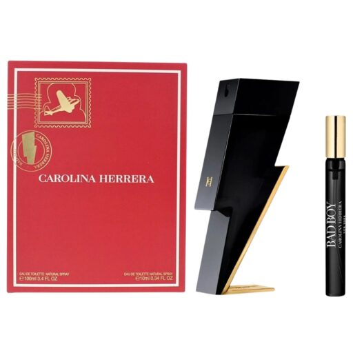 SET CAROLINA HERRERA BAD BOY EDT 10ML EDT 100ML (H)