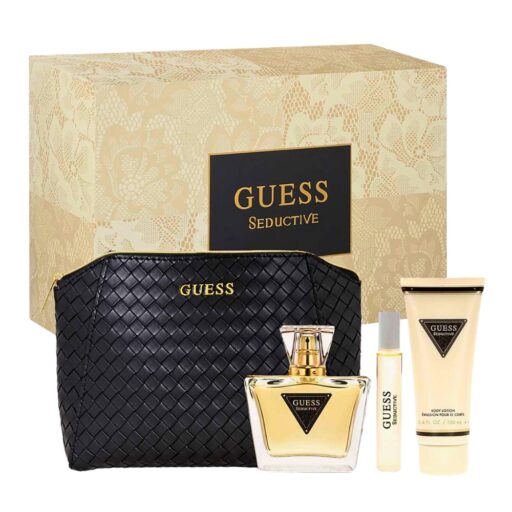 SET GUESS SEDUCTIVE EDT 15ML BODY LOTION 100ML BOLSA DE VIAJE EDT 75ML (M)