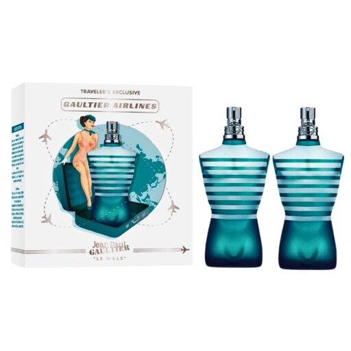 SET JEAN PAUL GAULTIER LE MALE TRAVELERS EXCLUSIVE GAULTIER AIRLINES EDT 40ML EDT 40ML (H)