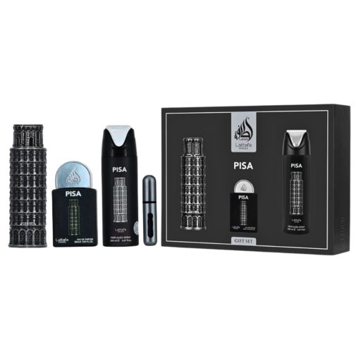 SET LATTAFA PRIDE PISA FIDT SET EDP 20ML BODY SPRAY 200ML EDP 100ML (H)