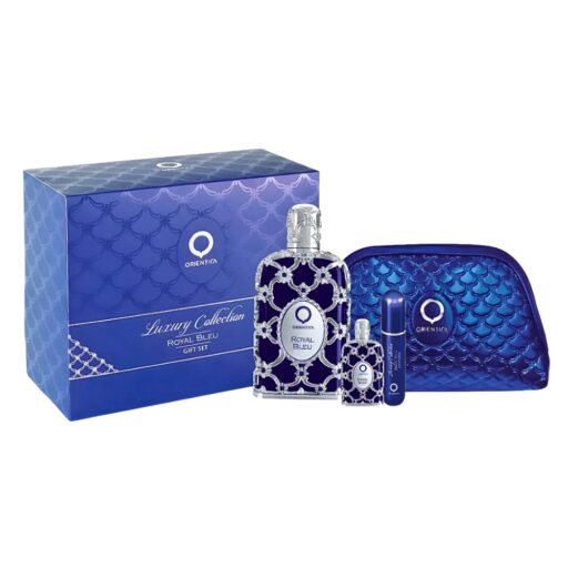 SET ORIENTICA ROYAL BLEU GIFT SET MINI EDP 7.5ML DISPENSADOR PERFUME BOLSA DE REGALO EDP 80ML (H)