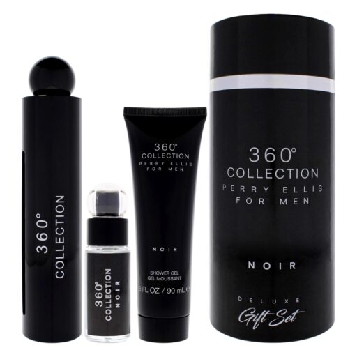 SET PERRY ELLIS 360 COLLECTION FOR MEN NOIR MINI EDT 7.5ML GEL DE DUCHA 90ML EDT 100ML (H)