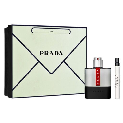 SET PRADA LUNA ROSSA CARBON EDT 10ML EDT 100ML (H)