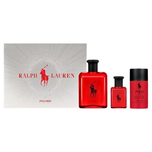 SET RALPH LAUREN POLO RED . EDT 40ML DESODORANTE 75ML EDT 125ML (H)