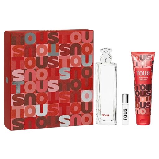 SET TOUS FOR WOMEN EDT 10ML BODY LOTION 150ML EDT 90ML (M)